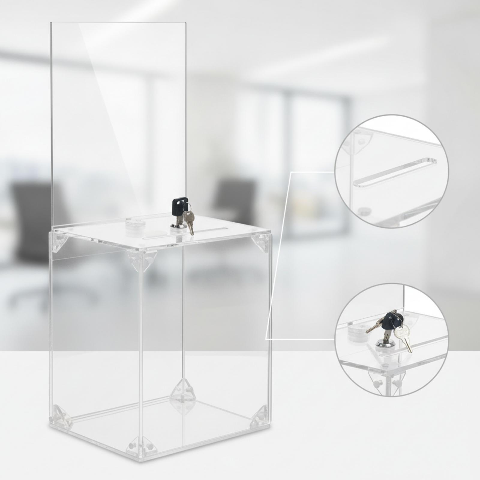 Acrylic Donation Box with Lock - Display Case Acrylic review and price