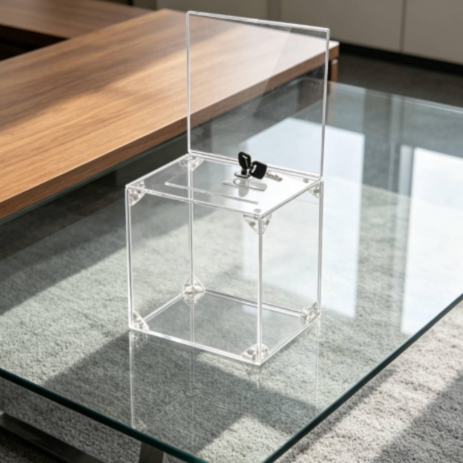 Acrylic Donation Box with Lock - Display Case Acrylic review and price